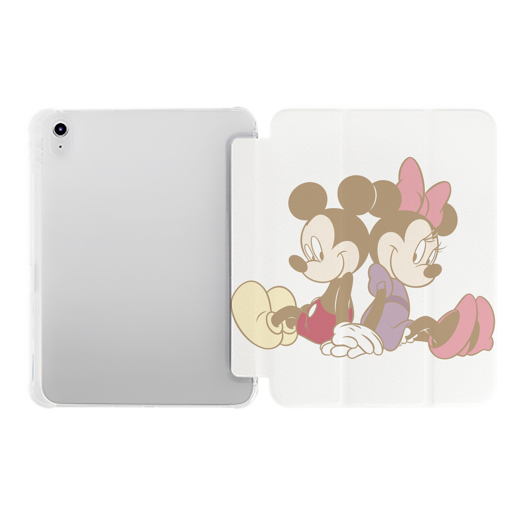 （画像用） ミッキーマウス Mickey Mouse IPad ケース ペン収納付き 三つ折りスタンド PUレザー×シリコン 対応機種9.5/10.5/10.9インチ